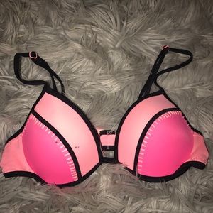 PINK, pink/coral bikini top.